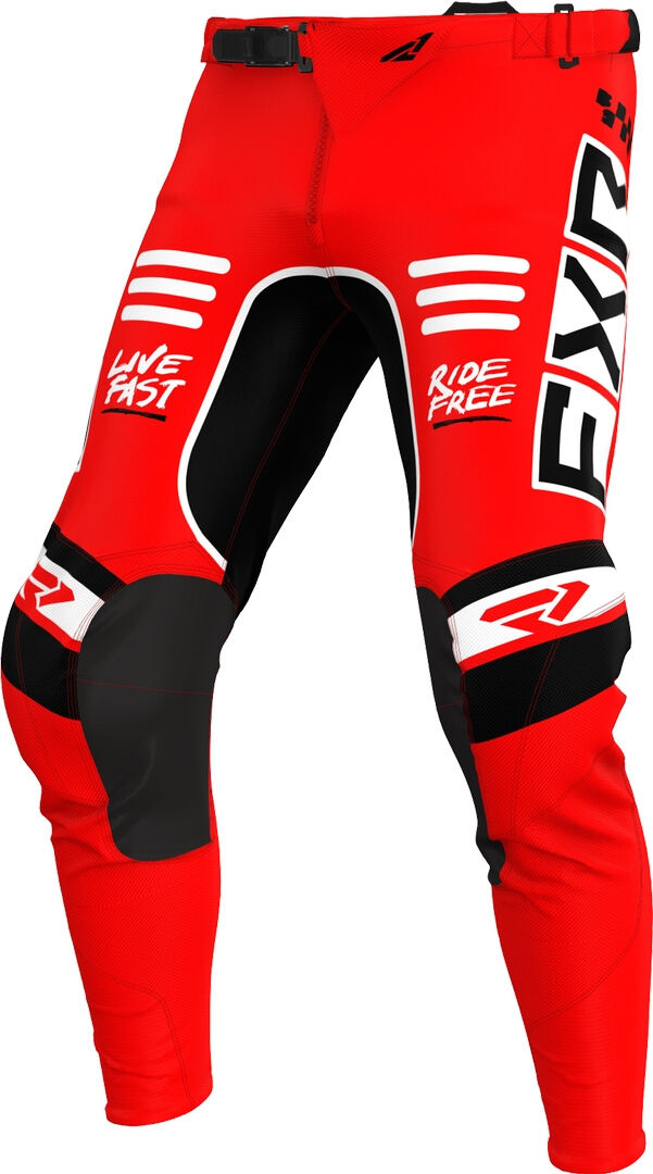 FXR Podium Gladiator 2024 Pantalones de motocross - Negro Rojo (32)