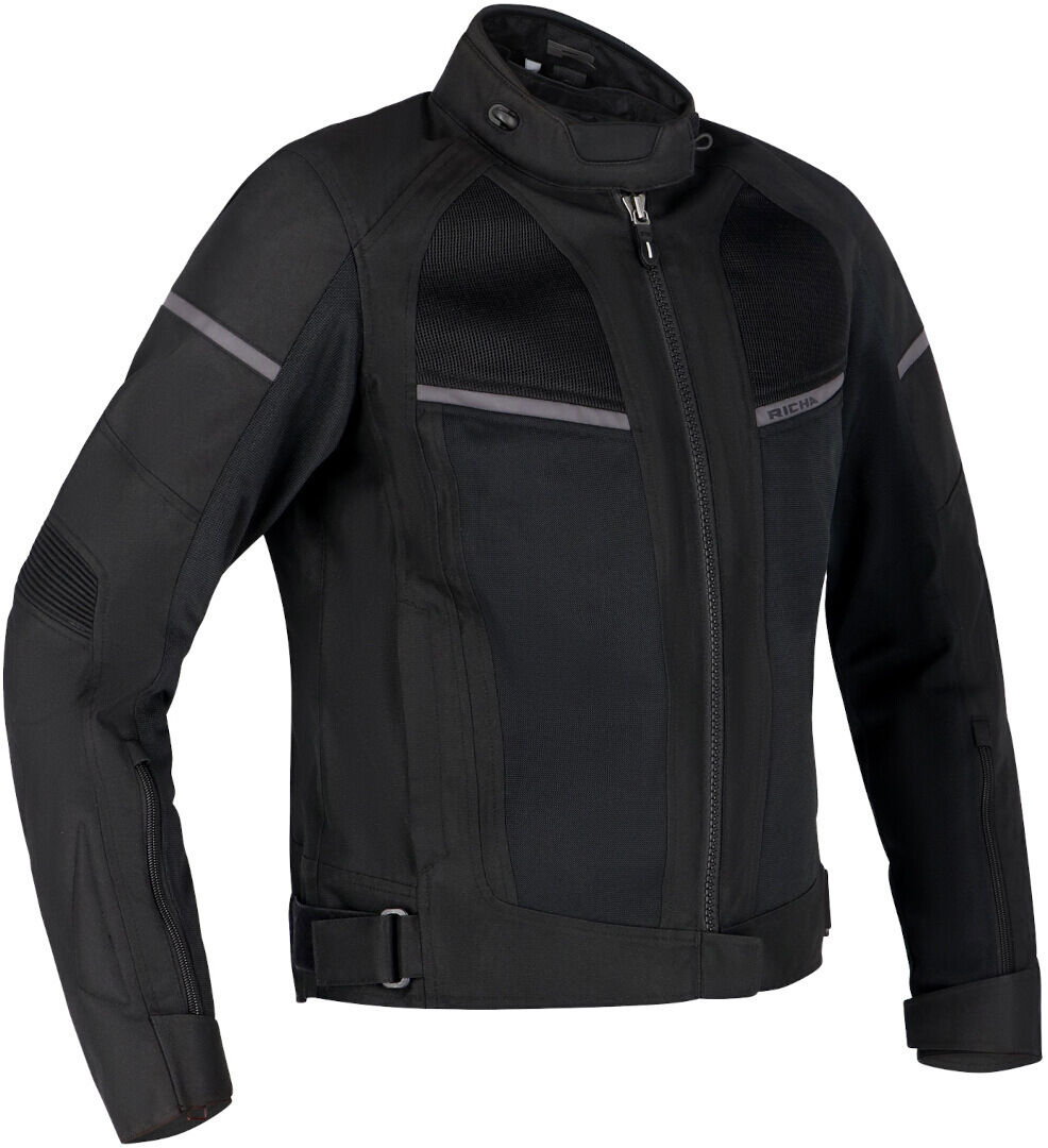 Richa Airstorm impermeable Chaqueta textil de motocicleta para mujer - Negro (M)