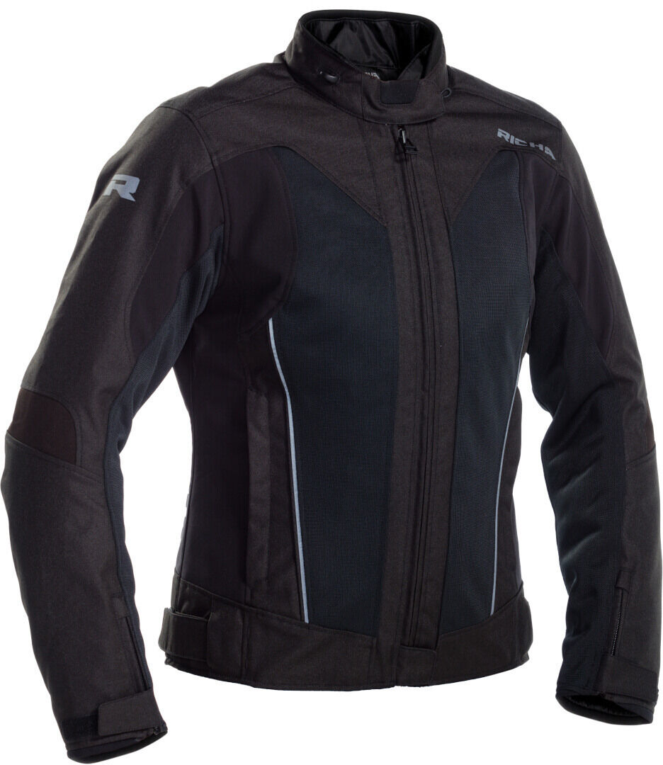 Richa Airstream-X impermeable Chaqueta textil de motocicleta para mujer - Negro (M)