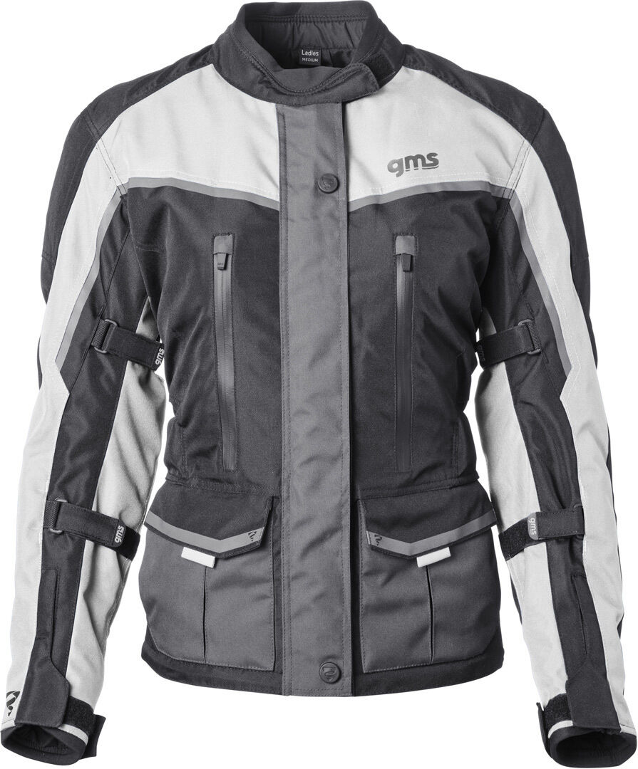 gms Twister Neo impermeable Chaqueta textil de motocicleta para mujer - Negro Gris Blanco (XS)