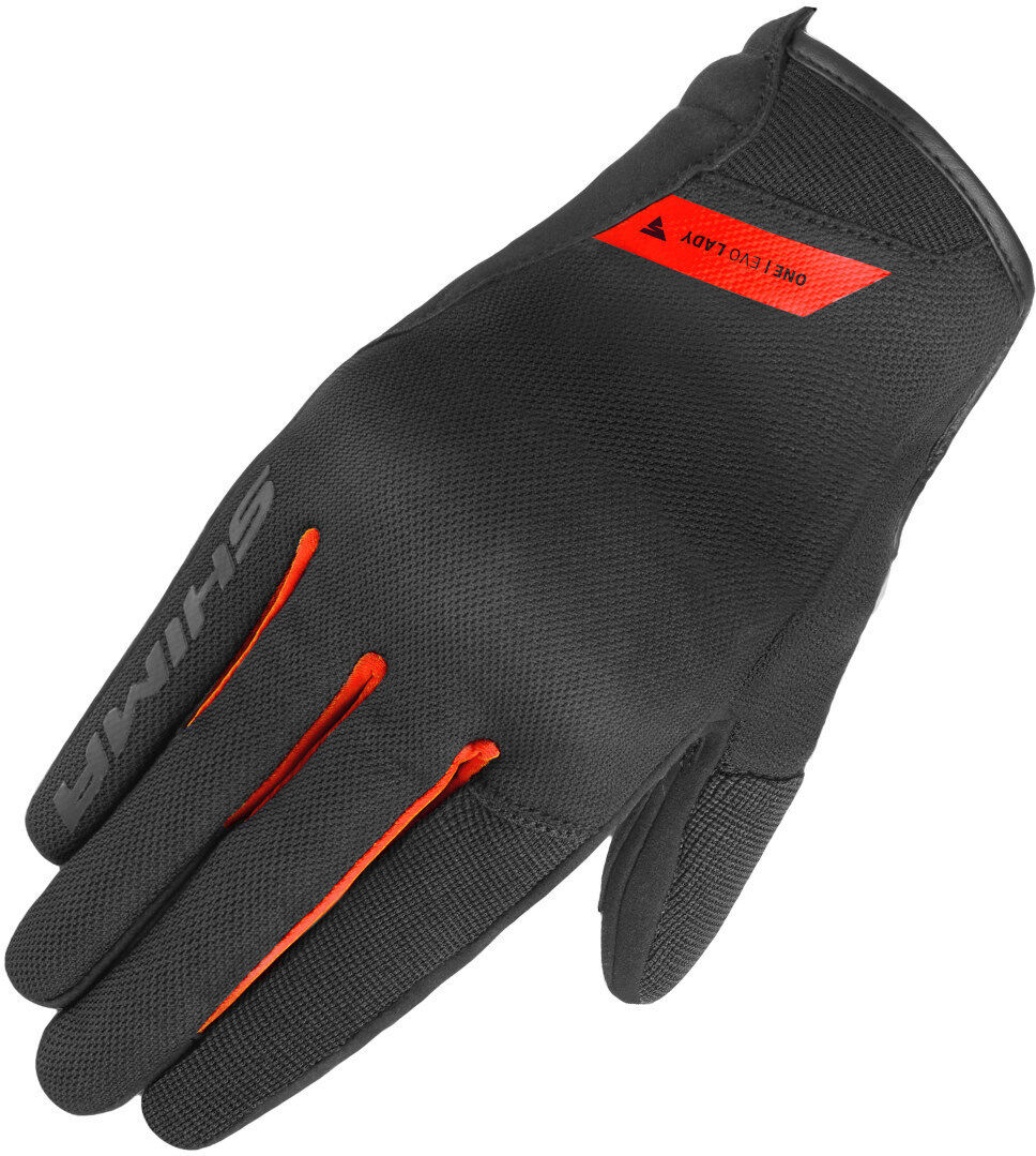 SHIMA One Evo Guantes de moto para mujer - Negro Rojo (XS)