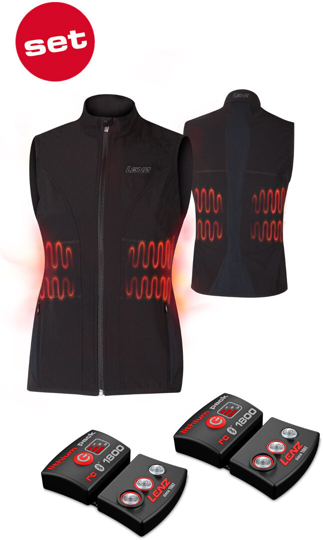 Lenz Lithium Pack rcB 1800 Bluetooth + 1.0 Ladies Heatable Vest Chaleco caliente para damas Lenz Lithium Pack rcB 1800 Bluetooth + 1.0 Ladies Heatable Vest Chaleco caliente para damas