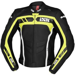 IXS Sport RS-600 1.0 Chaqueta de cuero de motocicleta - Negro Amarillo (50)