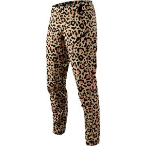 Lee Lilium Leopard Pantalones de bicicleta para damas - Negro Beige (M)