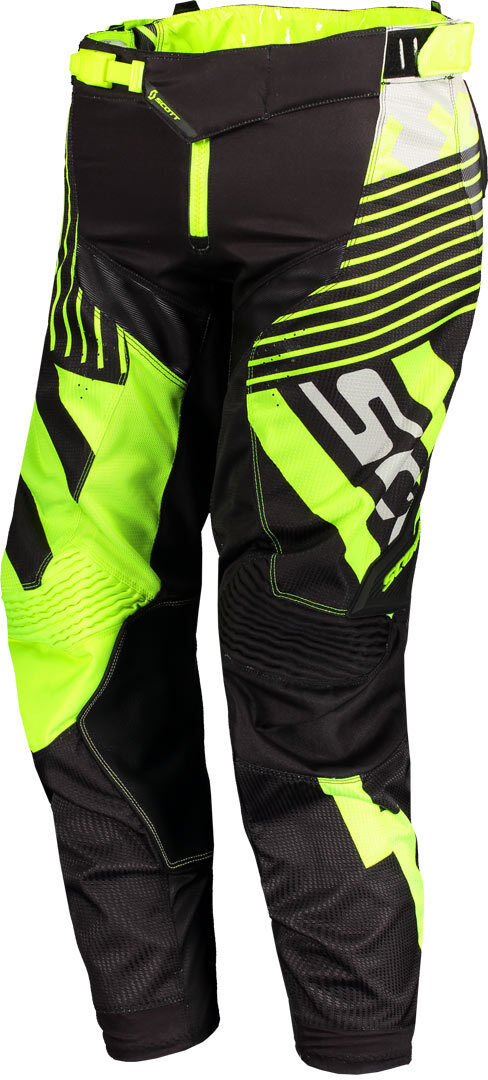 Scott 450 Patchwork Pantalones de Motocross - Negro Amarillo (30)