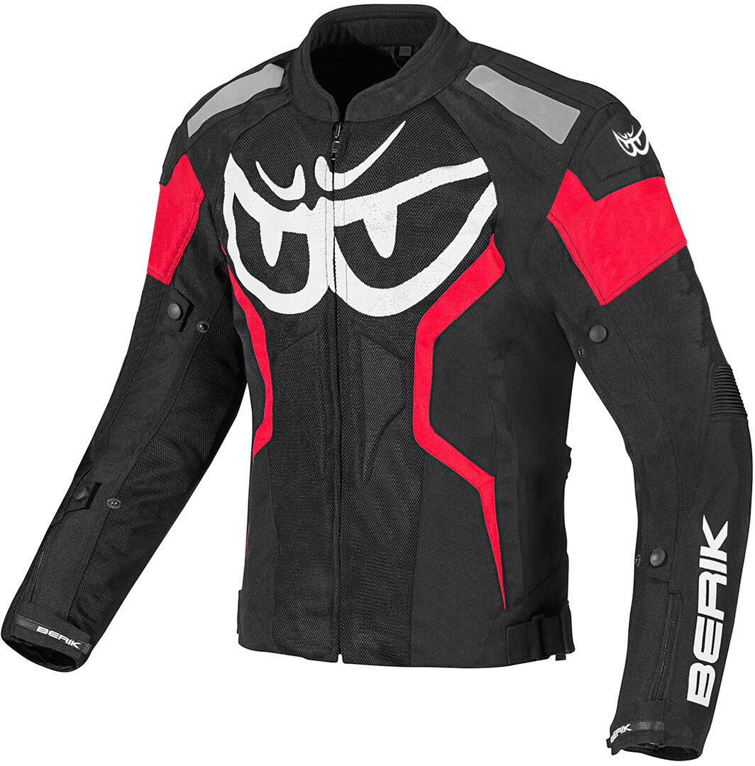 Berik Imola Air Chaqueta textil de motocicleta - Negro Blanco Rojo (52)