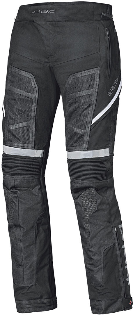 Held AeroSec GTX Base Pantalones textiles de moto - Negro Blanco (2XL)