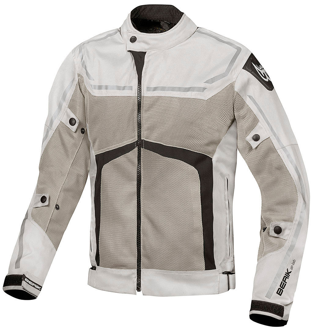 Berik Sonic Chaqueta de moto textil - Negro Beige (50)