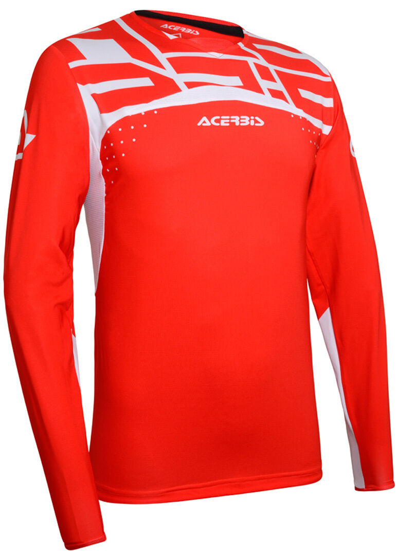 Acerbis Vega X-Flex Jersey de Motocross - Blanco Rojo (XL)