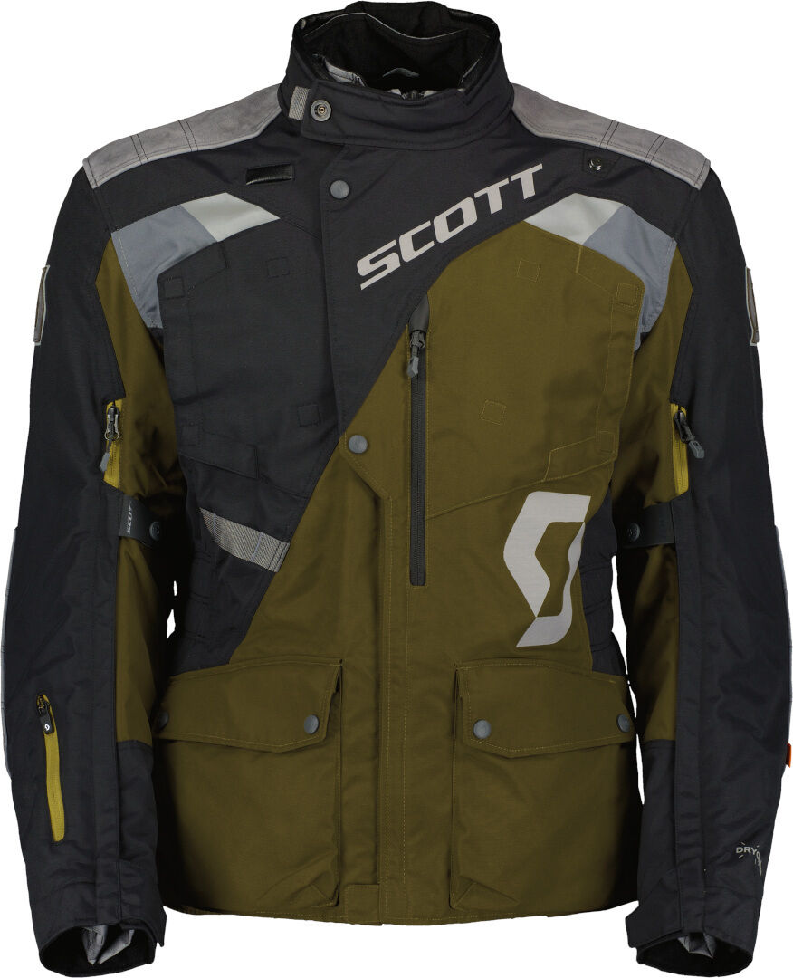 Scott Dualraid Dryo Chaqueta textil de motocicleta - Negro Verde (XS)