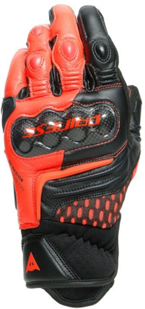 Dainese Carbon 3 Short Guantes de motocicleta - Negro Rojo (3XL)