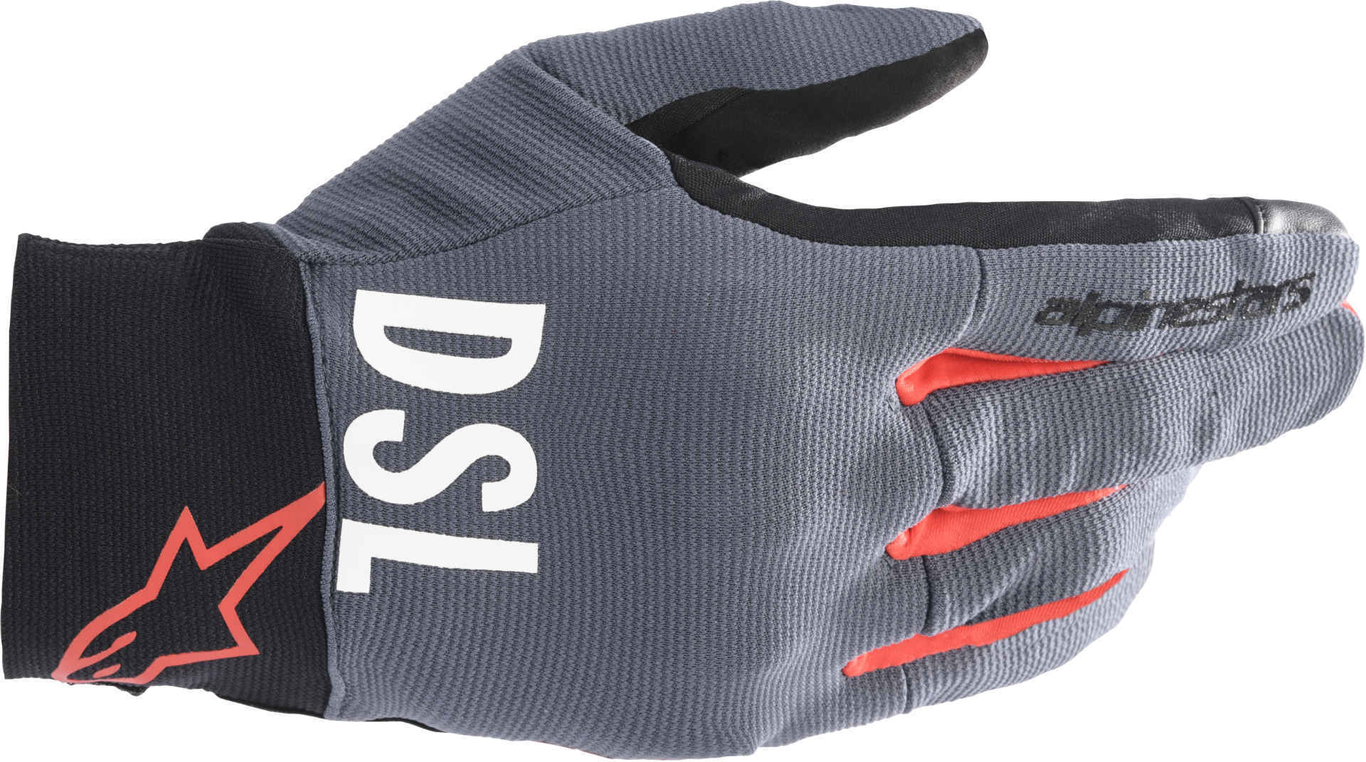 Alpinestars AS-DSL Shotaro Guantes de motocicleta - Gris Rojo (3XL)