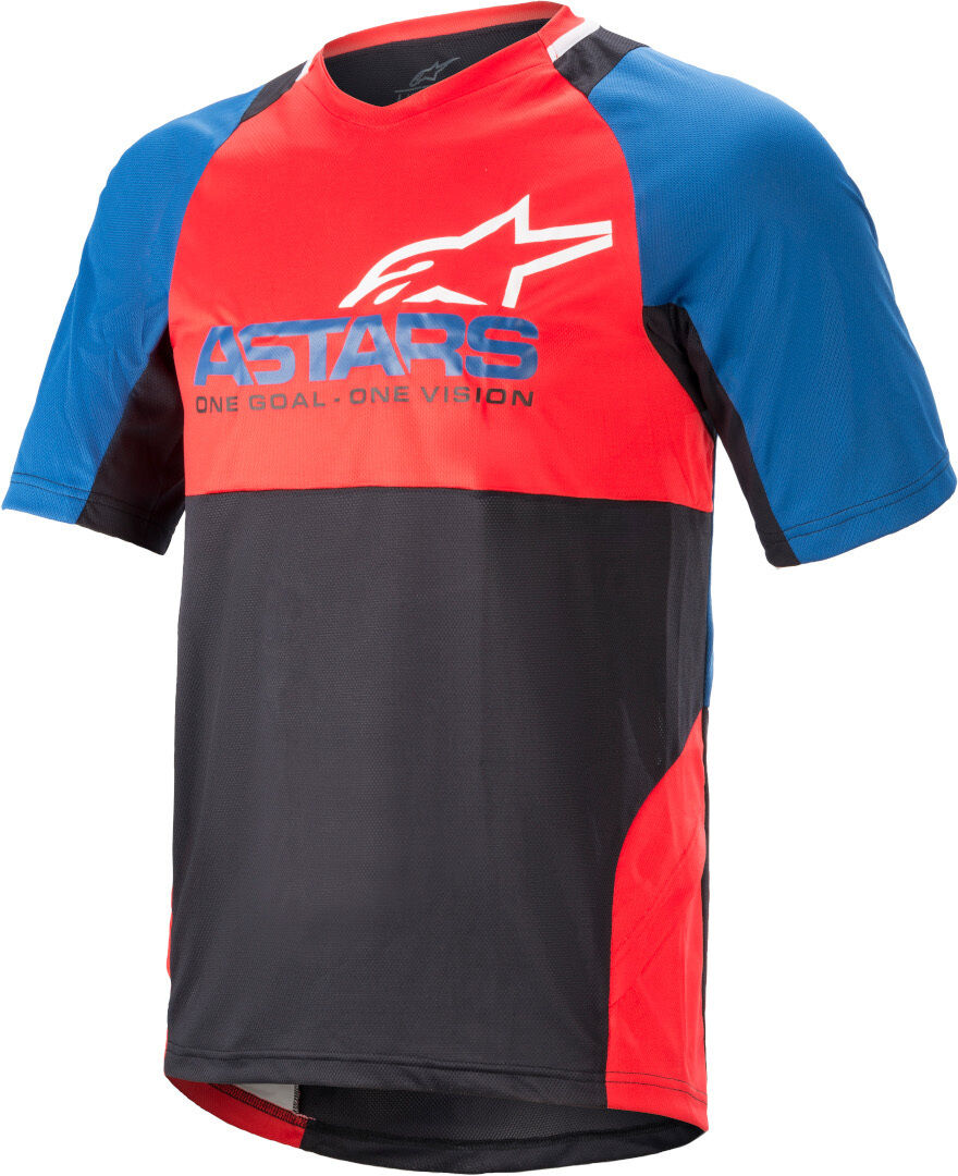 Alpinestars Drop 8.0 S/S Motocross Jersey - Negro Rojo Azul (XL)