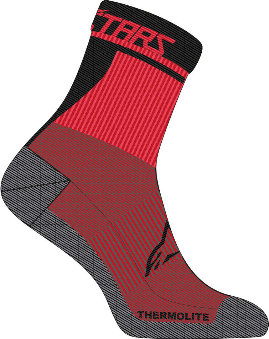 Alpinestars Winter Therm 17 Calcetines de bicicleta - Negro Rojo (L)