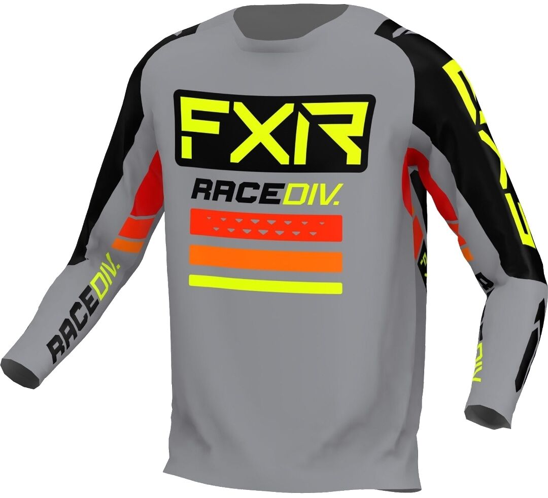 FXR Clutch Pro Maillot de Motocross - Negro Gris Amarillo (XS)