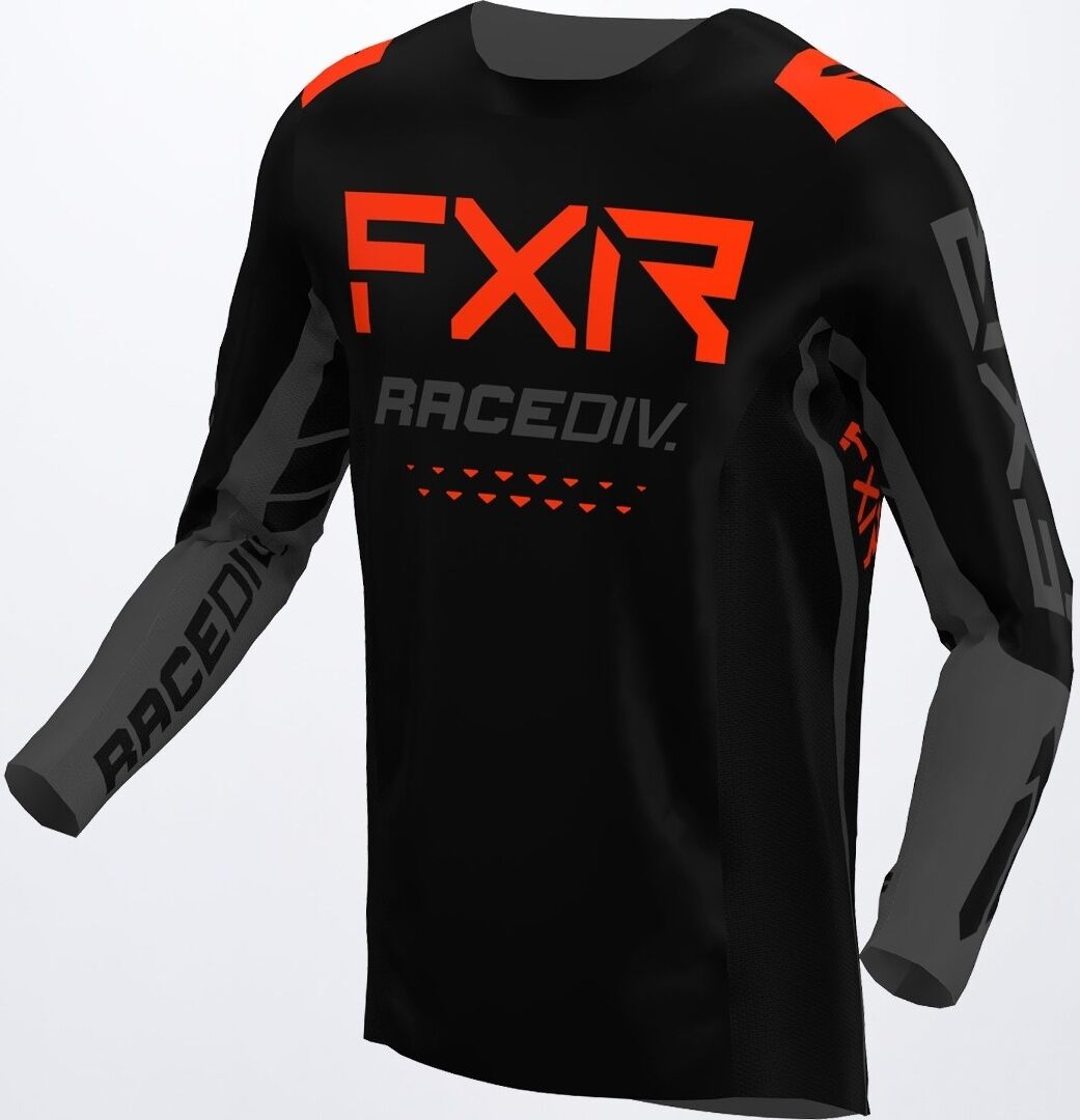 FXR Off-Road RaceDiv Maillot de Motocross - Negro Gris Rojo (3XL)