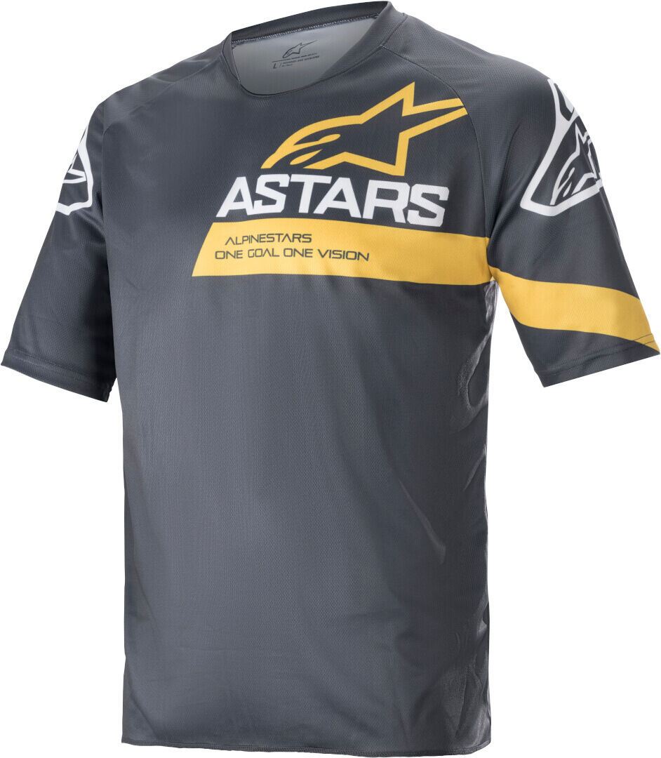 Alpinestars Racer V3 Short Sleeve Maillot de bicicleta - Gris Amarillo