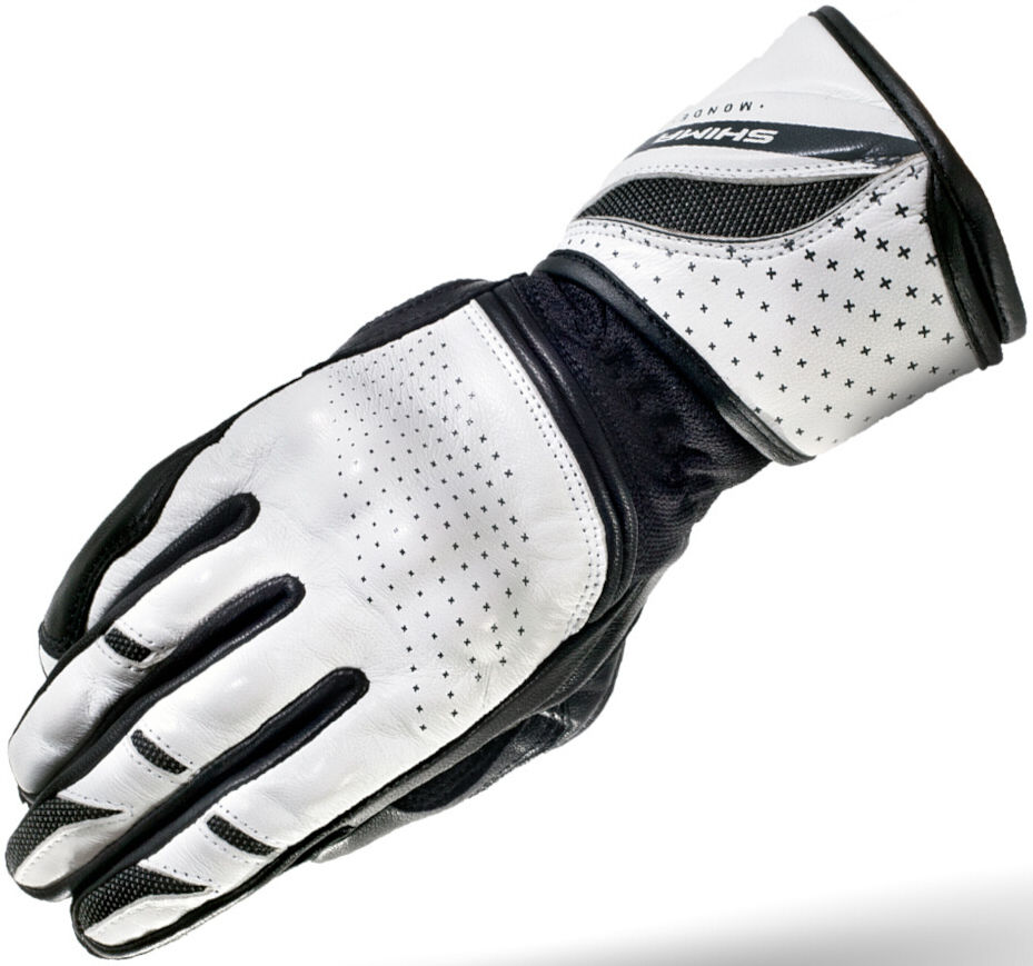 SHIMA Monde Guantes de moto para mujer - Negro Blanco (L)