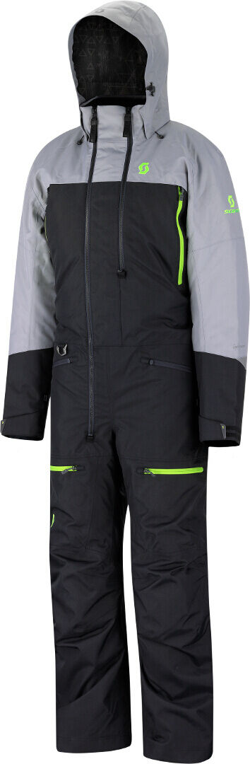 Scott Roop Dryo One Piece Traje de moto de nieve de una pieza - Negro Gris (L)