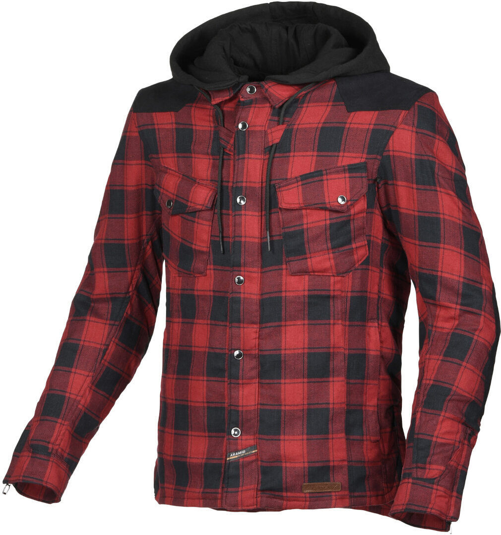 Macna Inland Plaid Chaqueta textil de moto - Rojo (M)