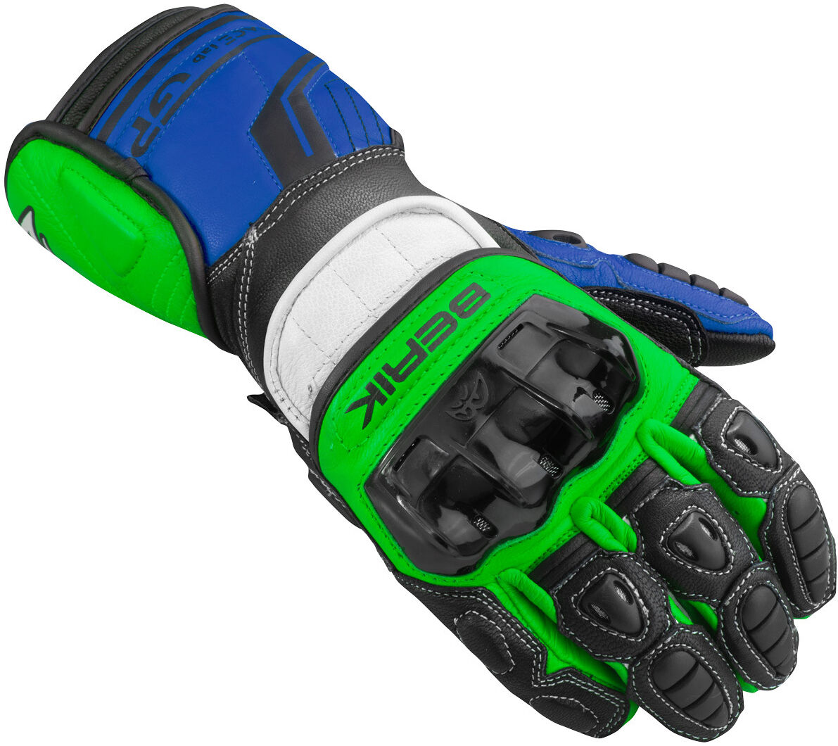 Berik Track Pro Guantes de motocicleta - Negro Verde (3XL)