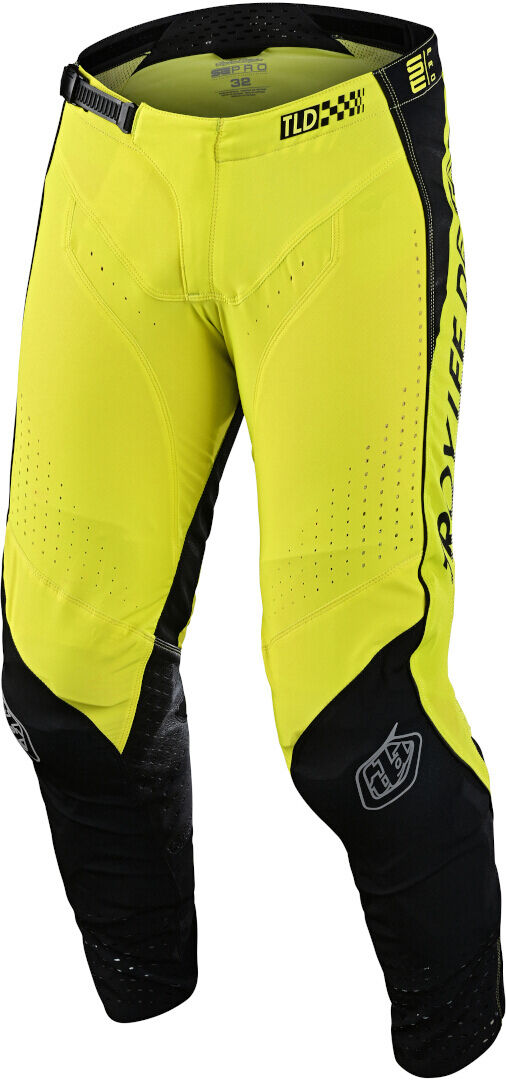 Lee SE Pro Drop In Pantalones de motocross - Negro Amarillo (30)