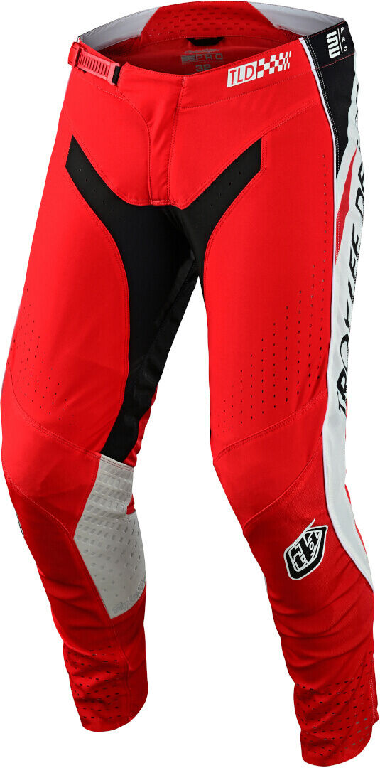 Lee SE Pro Drop In Pantalones de motocross - Negro Blanco Rojo (32)