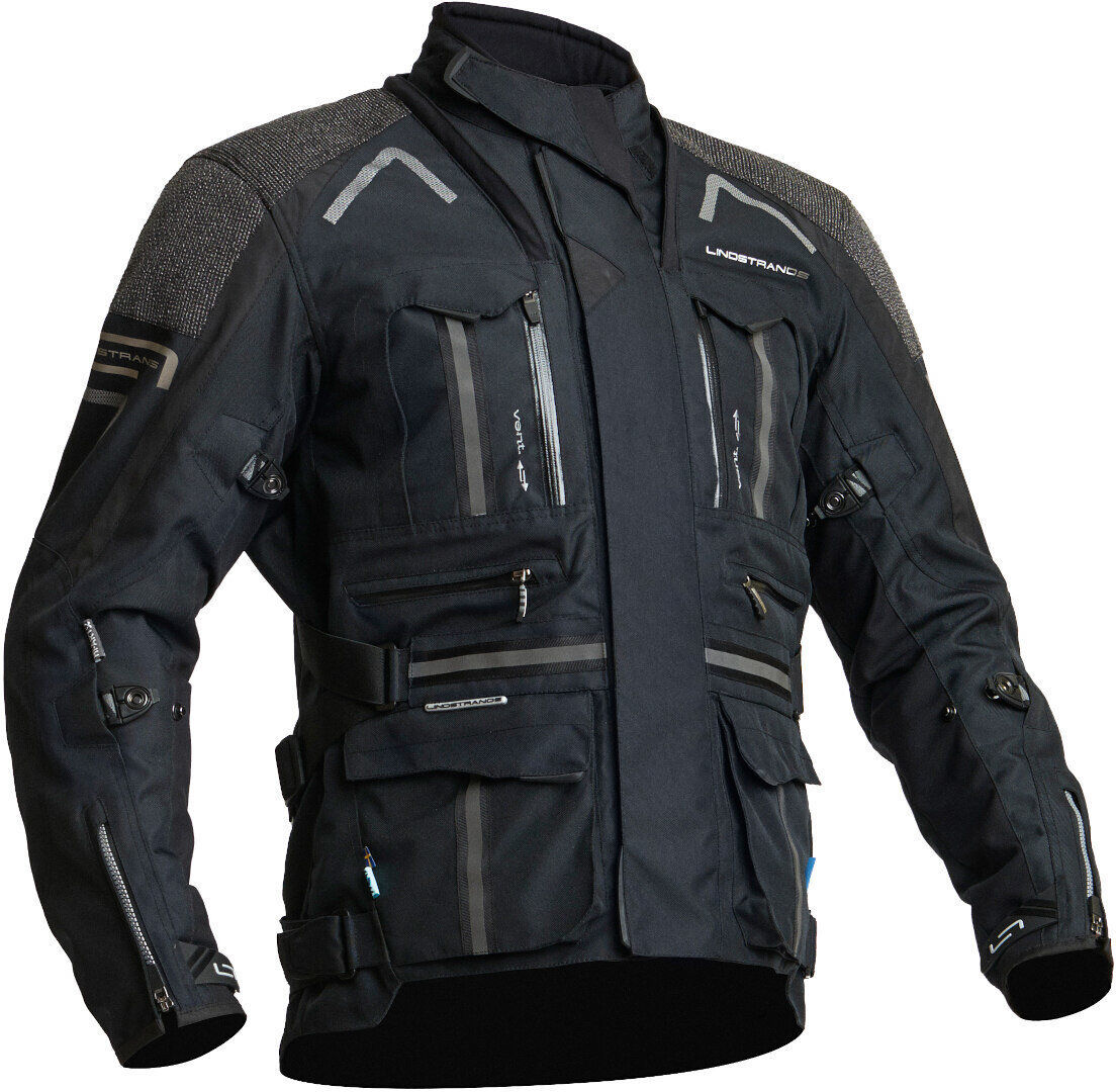 Lindstrands Oman Chaqueta textil impermeable para motocicleta - Negro (50)