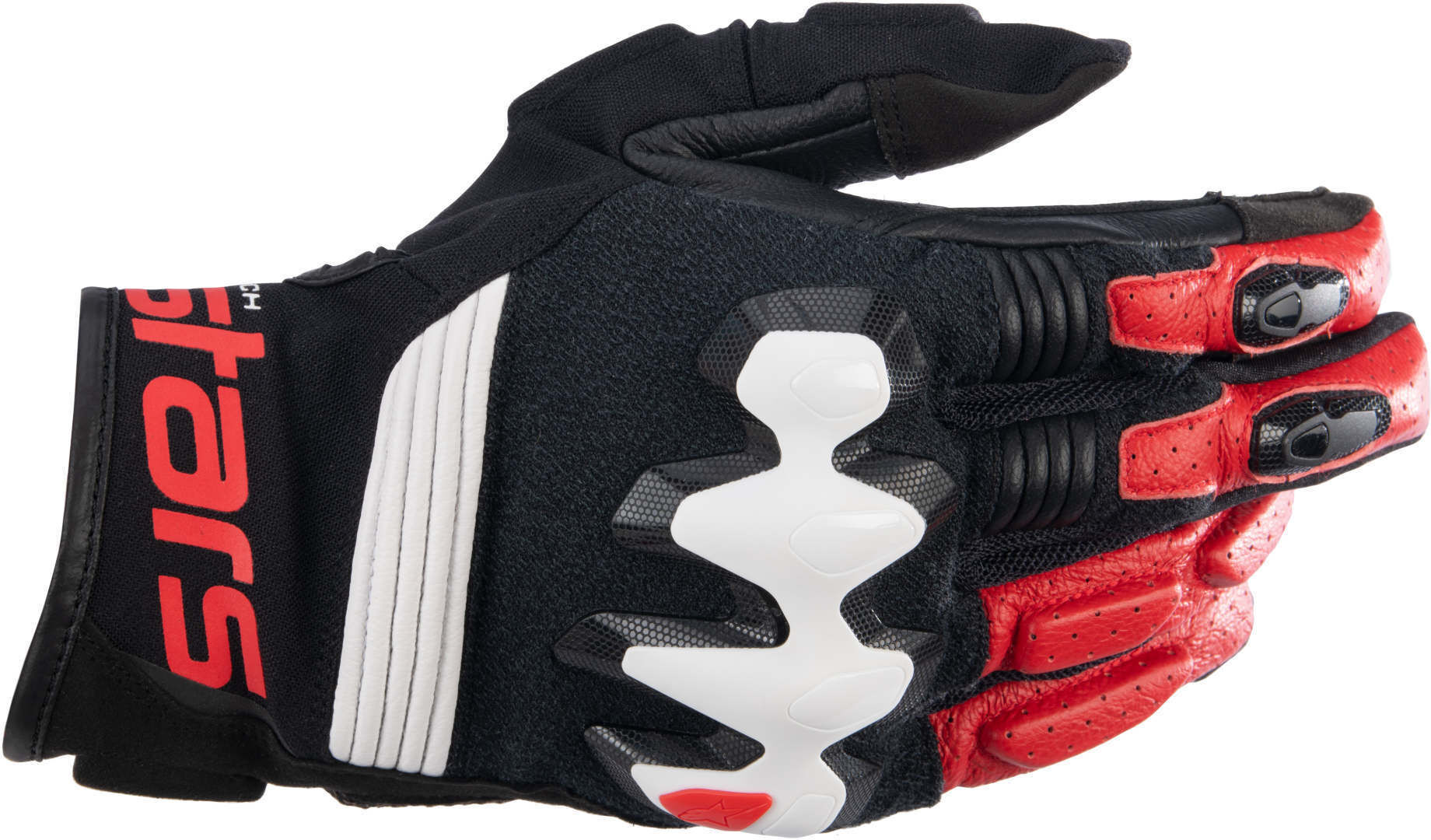 Alpinestars Halo Guantes de motocicleta - Negro Blanco Rojo (3XL)