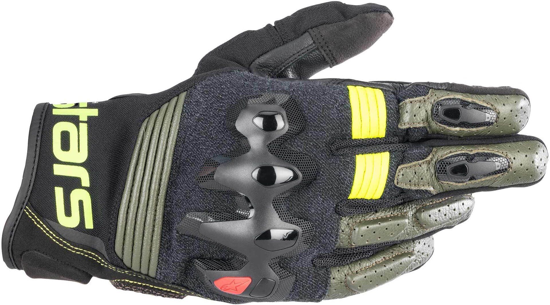 Alpinestars Halo Guantes de motocicleta - Negro Amarillo (2XL)