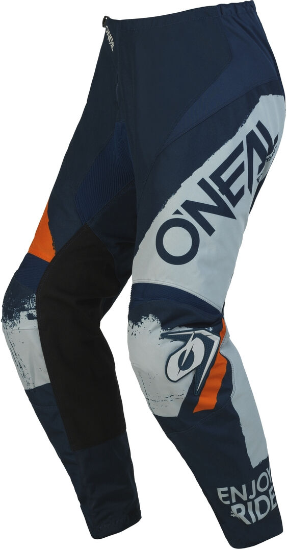 Oneal Element Shocker Pantalones de motocross - Azul Naranja (30)