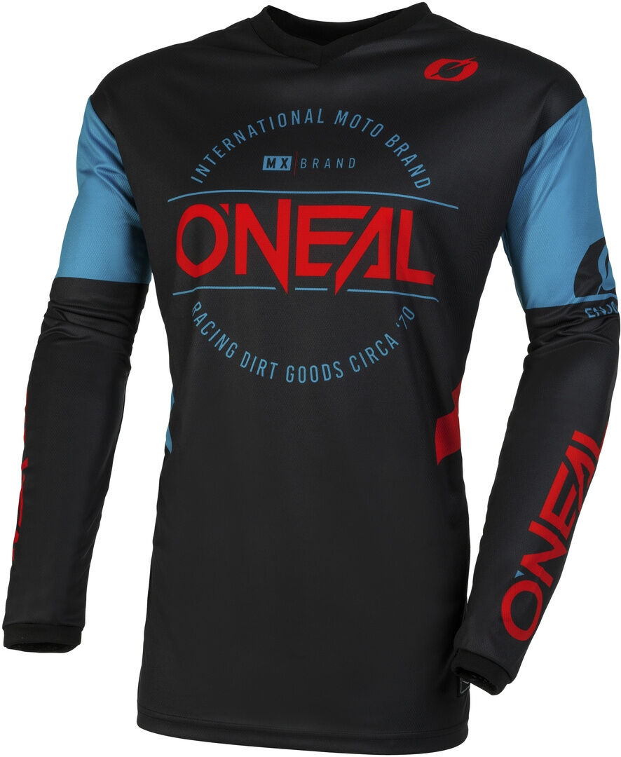 Oneal Element Brand Maillot de Motocross - Negro Azul (S)