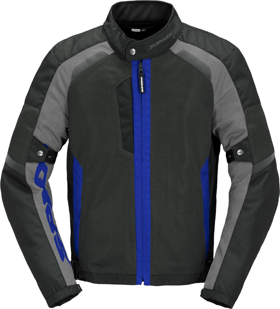 Spidi Tek Net Chaqueta de motocicleta - Negro Gris Azul (4XL)