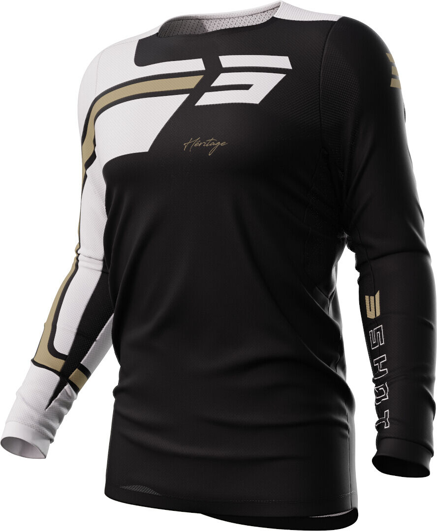 Shot Contact Heritage Maillot de Motocross - Negro Blanco Beige