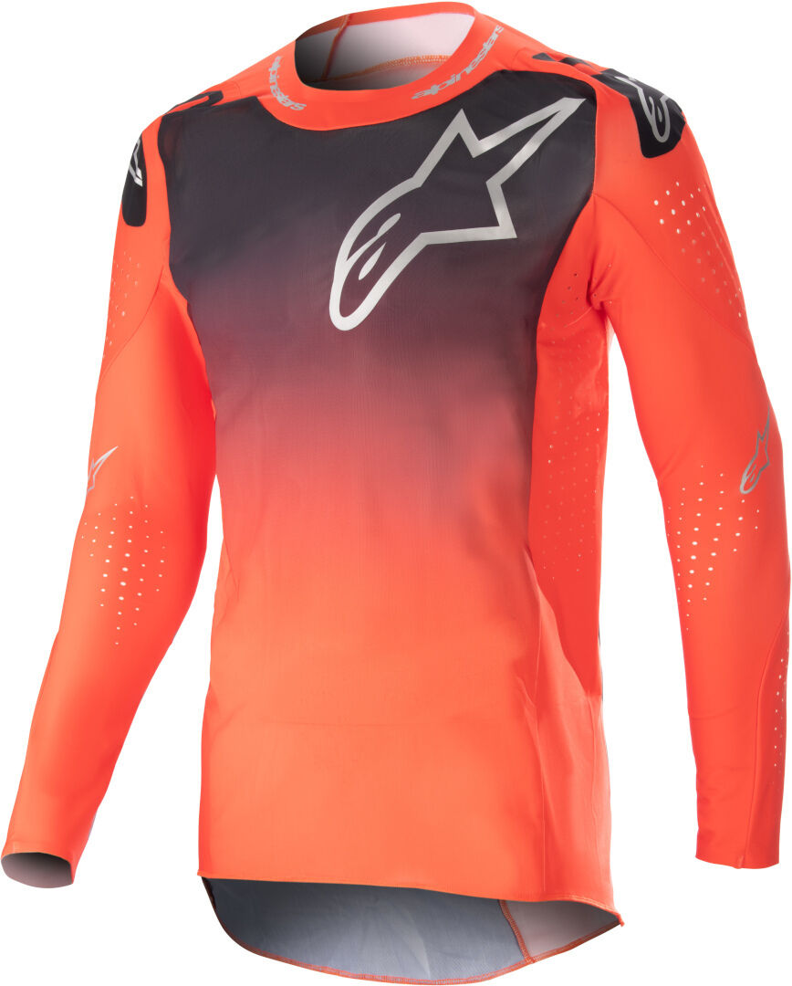 Alpinestars Supertech Risen Maillot de Motocross - Negro Naranja (XL)