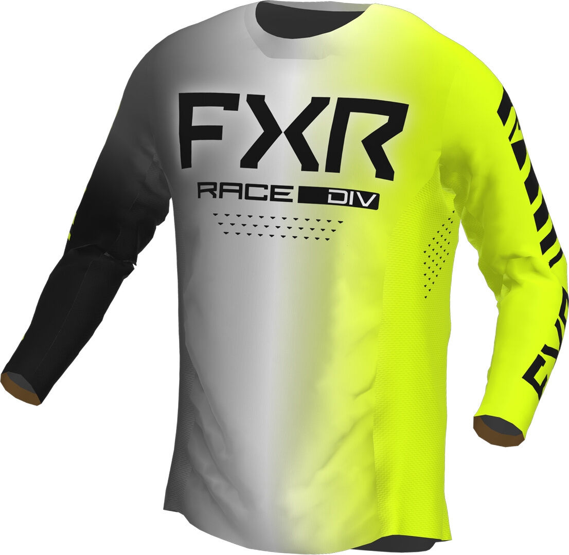 FXR Podium 2023 Maillot de Motocross - Gris Amarillo (4XL)