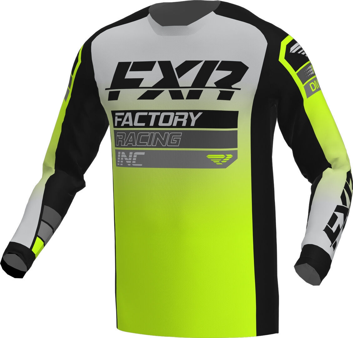 FXR Clutch 2023 Maillot de Motocross - Negro Blanco Amarillo (3XL)