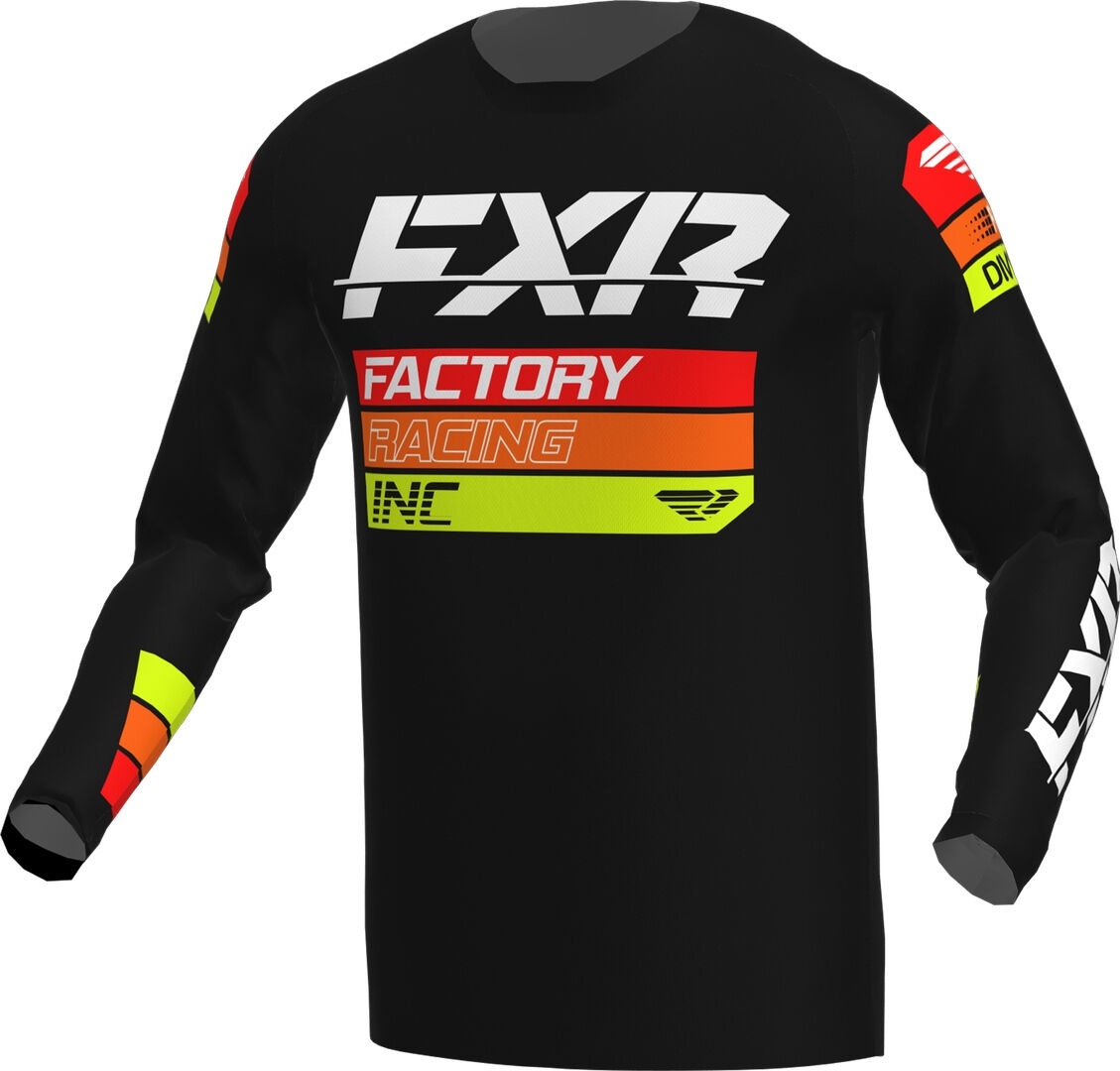 FXR Clutch 2023 Maillot de Motocross - Negro Rojo Amarillo (3XL)