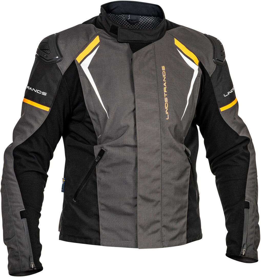 Lindstrands Sandvik Chaqueta textil impermeable para motocicletas - Negro Naranja (62)