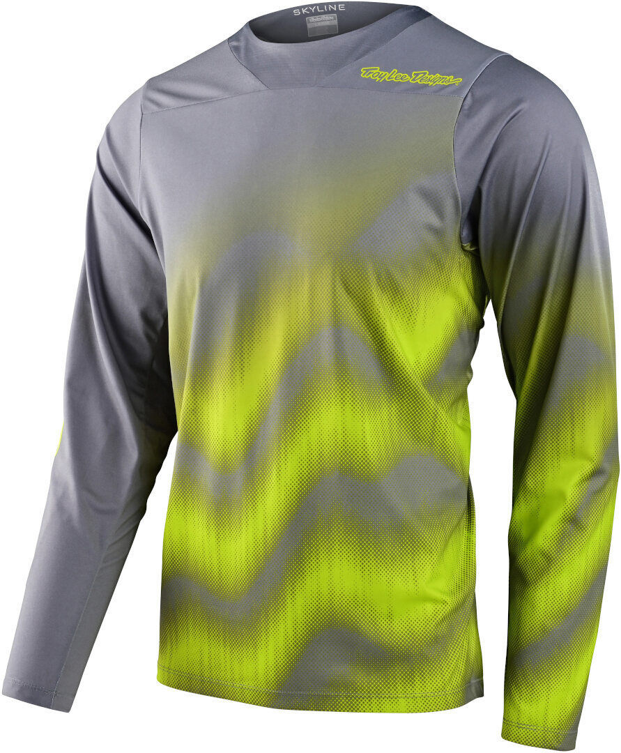 Lee Skyline Chill Waves Maillot de bicicleta de manga larga - Gris Amarillo (L)