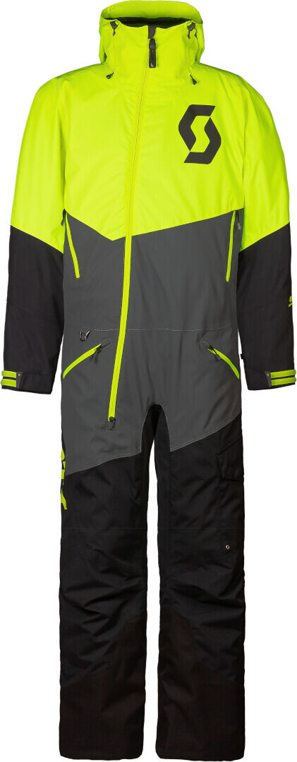 Scott Back-X Dryo Traje de moto de nieve de una pieza - Negro Gris Amarillo (L)