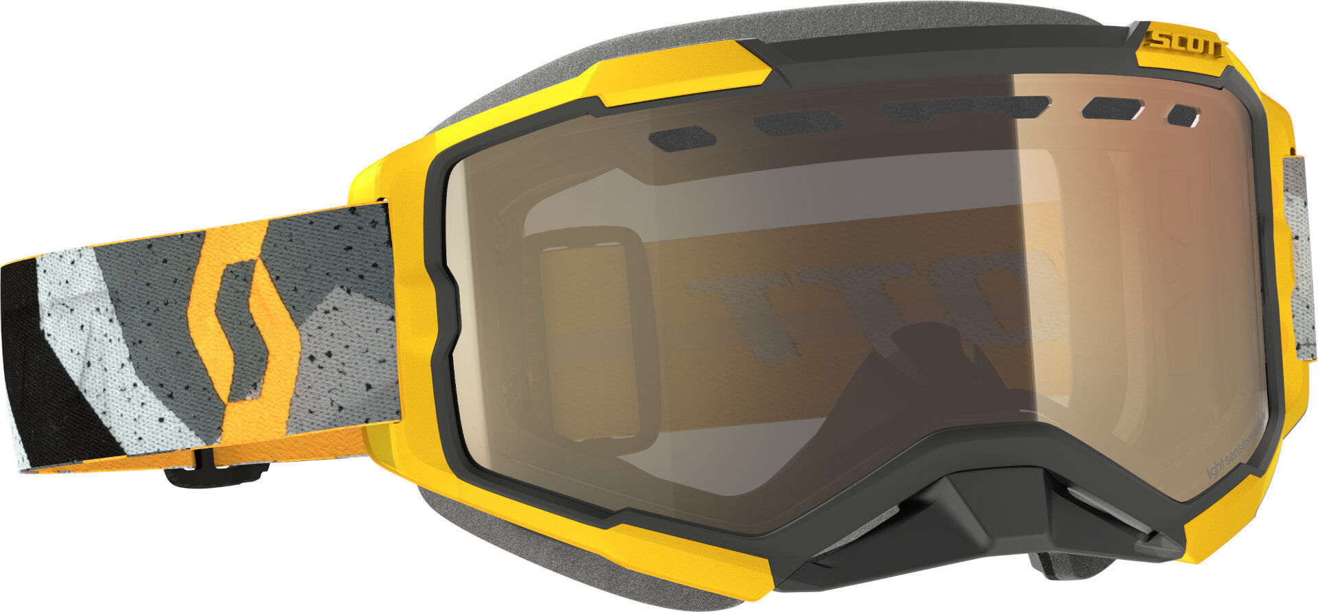 Scott Fury Light Sensitive Camo Gafas de nieve gris/amarillas - Negro Gris Amarillo