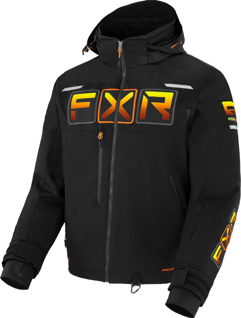 FXR Maverick 2-in-1 Chaqueta para moto de nieve - Negro Naranja (3XL)