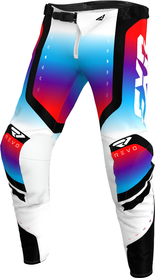 FXR Revo Pro LE Pantalones de motocross - Negro Blanco Azul (38)