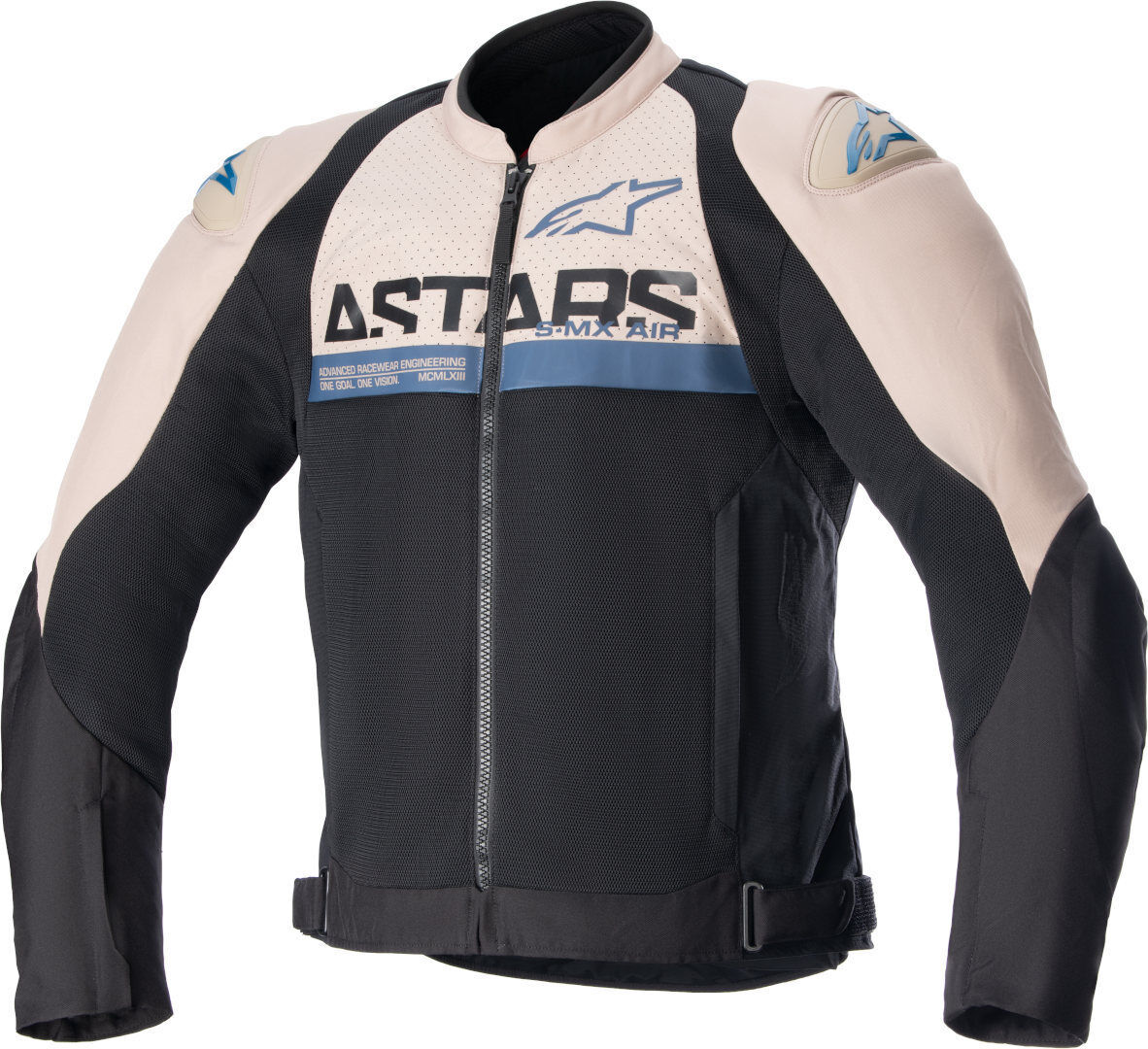 Alpinestars SMX Air Chaqueta textil de motocicleta perforada - Negro Beige (XL)