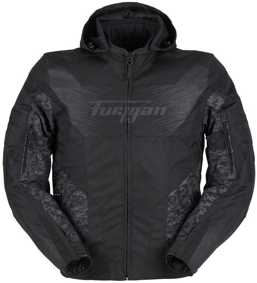 Furygan Shard Chaqueta textil impermeable para motocicletas - Negro Multicolor (2XL)