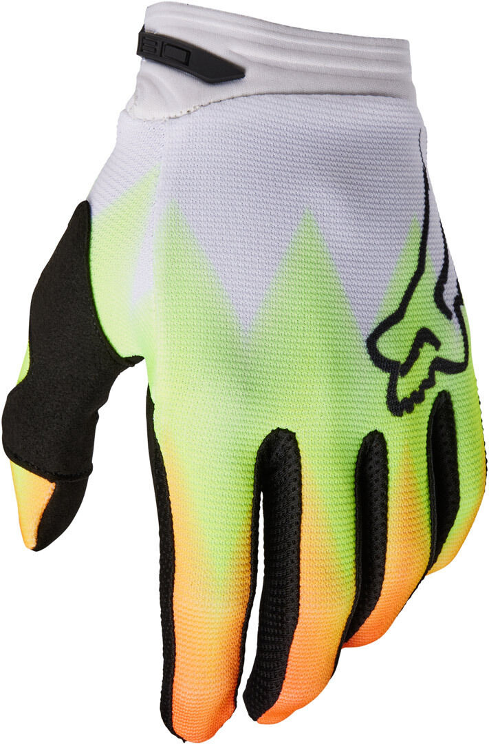 Fox 180 Statk Guantes de motocross - Rojo Amarillo (L)