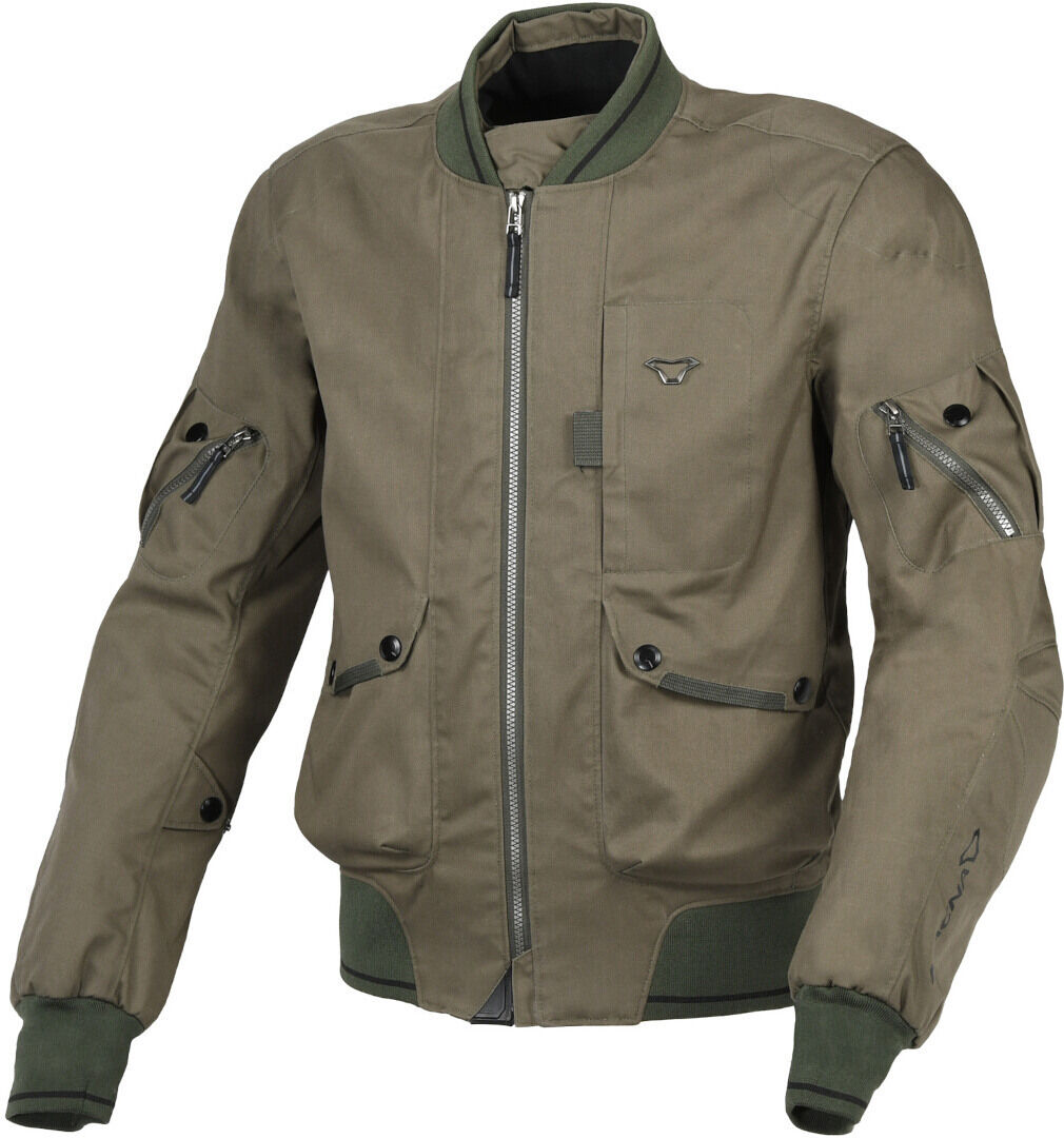 Macna Bastic 2023 chaqueta textil impermeable para motocicletas - Verde (XL)