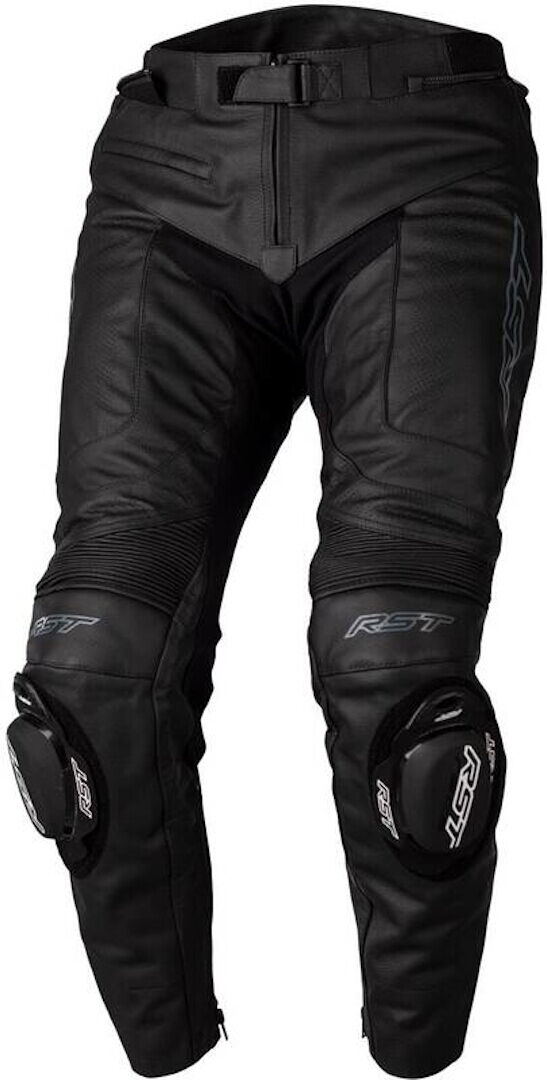 RST S1 Pantalones de cuero de motocicleta - Negro (2XL)