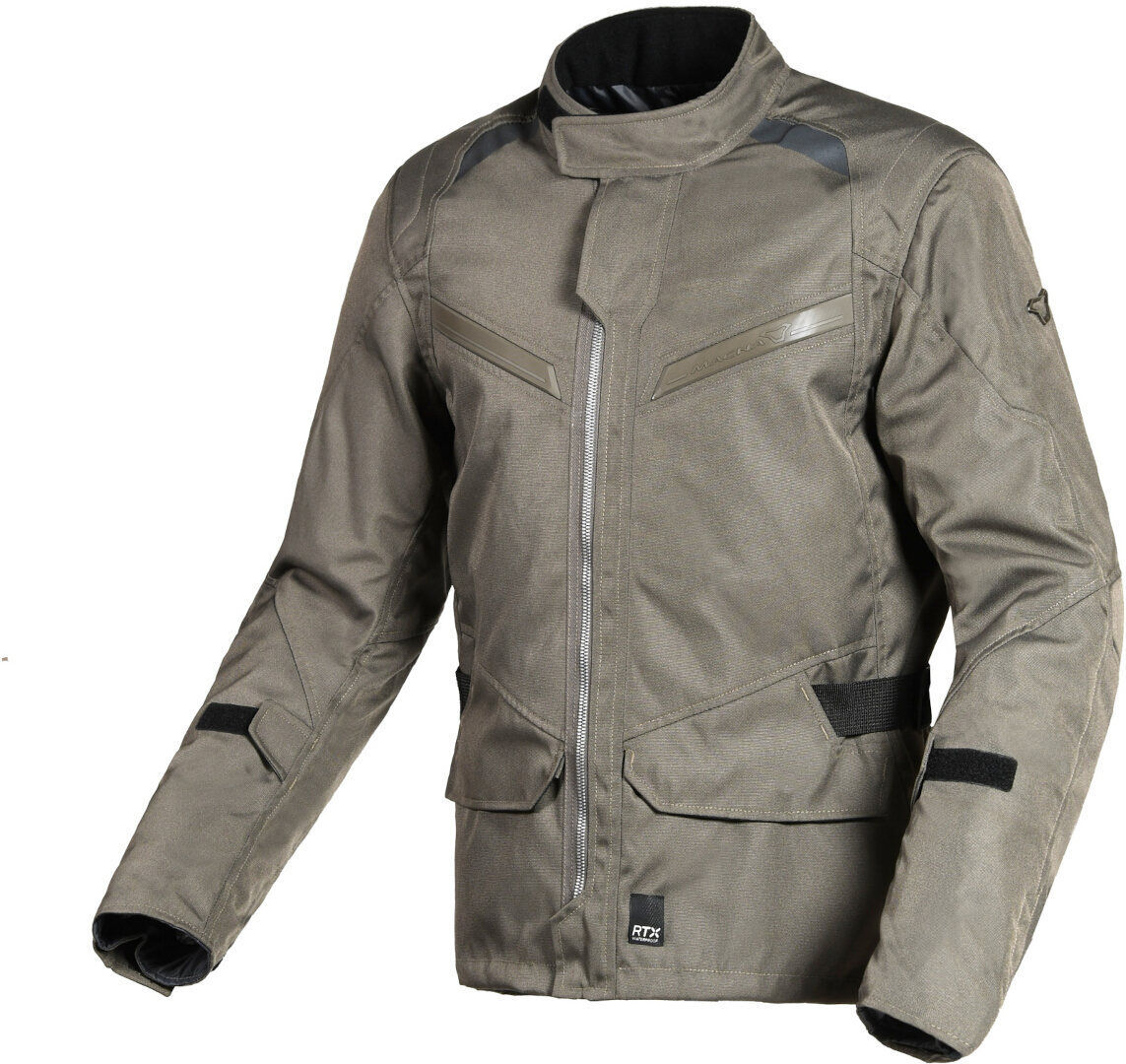 Macna Murano chaqueta textil impermeable para motocicletas - Verde Marrón (L)